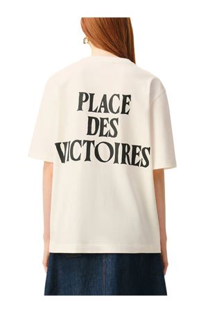 T-shirt in cotone bianco panna AMI | UTS387726W136