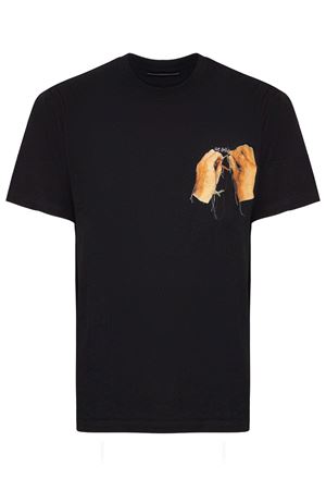 Black cotton T-shirt ART | 12529BLACK