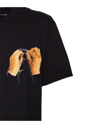 Black cotton T-shirt ART | 12529BLACK