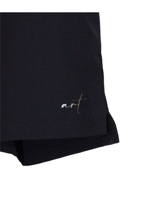 Lightweight black cotton shorts ART | 5841BLACK