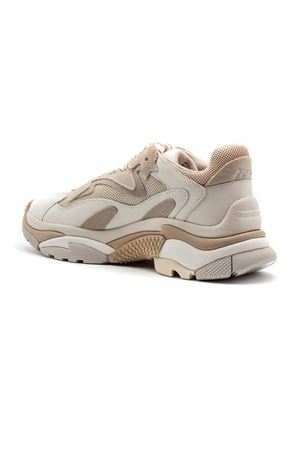 Sneakers Addict in pelle e mesh bianco talco e beige ASH | ADDICT01TALCVAPOUR