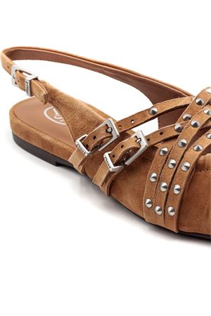 Ballerina slingback in suede marrone ASH | BIANCA01MOKA