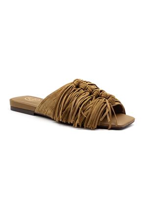 Brigitte sandal in mud-green suede ASH | BRIGITTE01GREEN