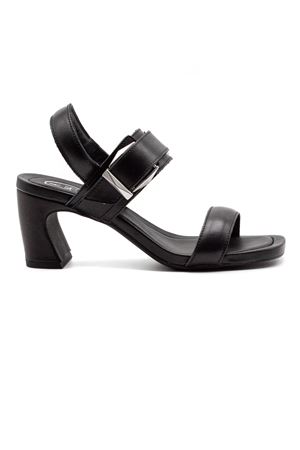 Black leather Era sandal ASH | ERA01BLACK