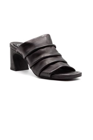 Black Leather Eva sandal ASH | EVA01BLACK