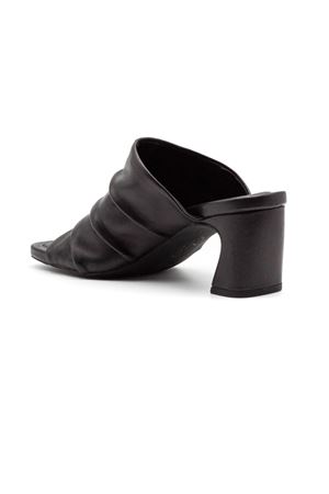 Black Leather Eva sandal ASH | EVA01BLACK