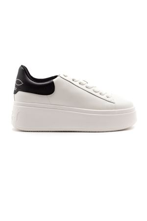 Sneaker Moby in pelle bianca ASH | MOBYSTUDS02WHITEBLACK