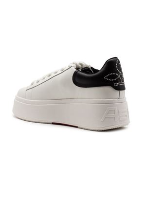 Sneaker Moby in pelle bianca ASH | MOBYSTUDS02WHITEBLACK