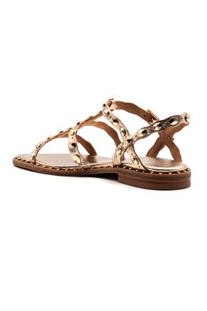 Sandalo Plus in pelle metallizzata color oro ASH | PLUS02MEKONG