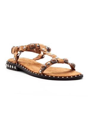 Sandalo Podium in camoscio marrone chiaro ASH | PODIUM03MOKA