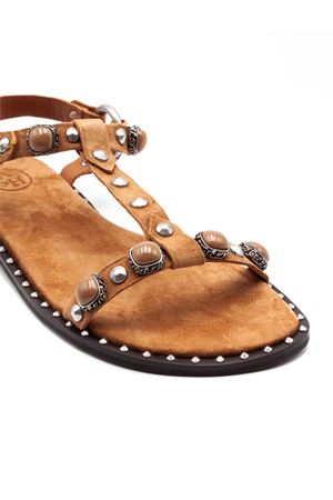 Sandalo Podium in camoscio marrone chiaro ASH | PODIUM03MOKA