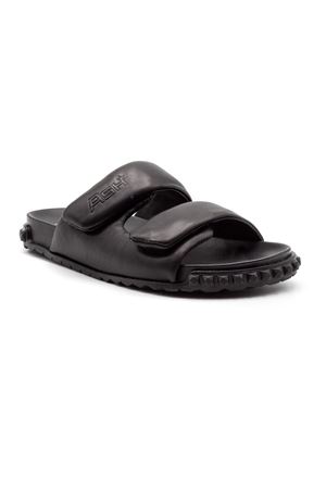 Black Leather Twist sandal ASH | TWIST05BLACK