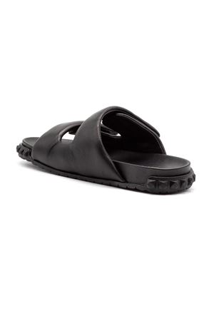 Black Leather Twist sandal ASH | TWIST05BLACK