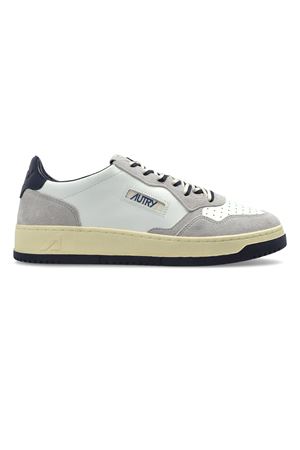 Sneakers Medalist Low In Pelle Bianca E Suede Grigia AUTRY | AULMBW04.