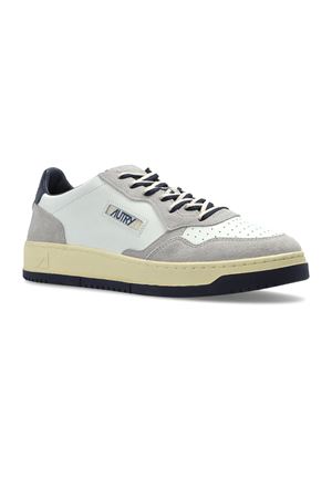 Sneakers Medalist Low In Pelle Bianca E Suede Grigia AUTRY | AULMBW04.