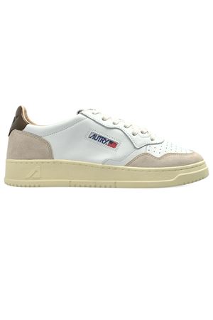 Sneakers Medalist Low In Pelle Bianca E Verde AUTRY | AULMLS15.