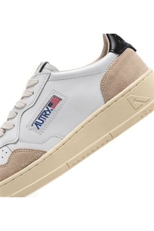 Medalist Low Sneakers In White And Black Leather And Beige Suede AUTRY | AULMLS21.
