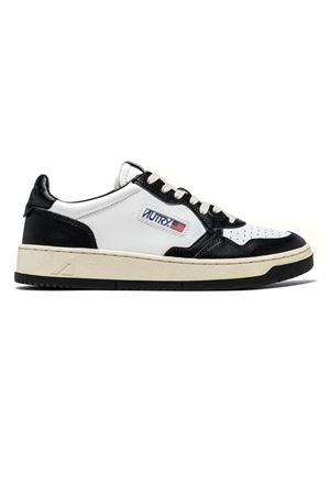 Sneakers Medalist Low Bicolor In Pelle Bianca E Nera AUTRY | AULMWB01.