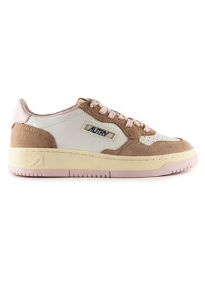 Sneakers Medalist Low In Pelle Bianca E Rosa AUTRY | AULWBW01.