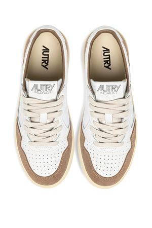 Sneakers Medalist Low In Pelle Bianca E Suede Antilope AUTRY | AULWFT02.
