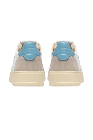 Sneakers Medalist Low In Pelle Bianca E Azzurra AUTRY | AULWLS12.
