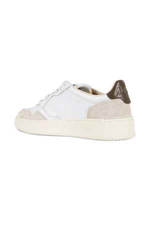 Sneakers Medalist Low In Pelle Bianca E Verde AUTRY | AULWLS15.