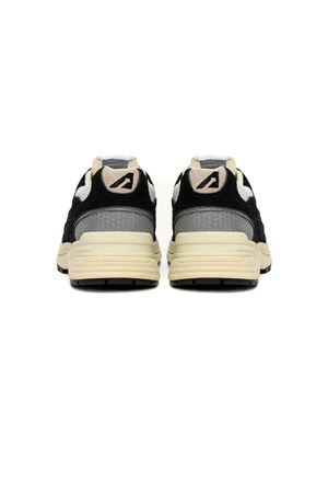 Hyperway Sneakers In Black And Silver Mesh And Suede AUTRY | HYLMUM23.