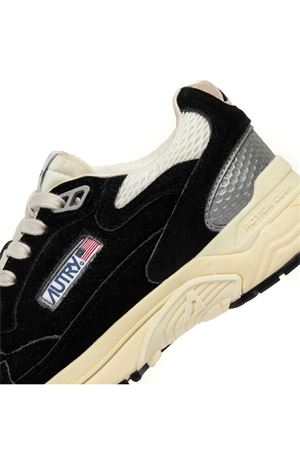 Hyperway Sneakers In Black And Silver Mesh And Suede AUTRY | HYLMUM23.