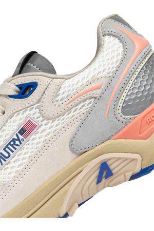 Sneakers Hyperway In Mesh E Suede Bianca e Rosa AUTRY | HYLWHU02.