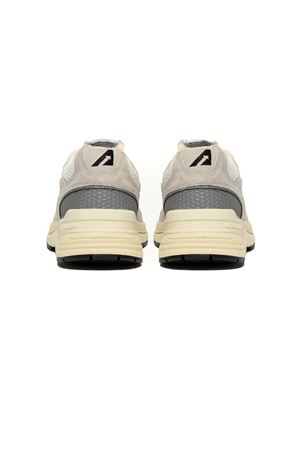 Sneakers Hyperway In Mesh E Suede Bianco E Argento AUTRY | HYLWUM18.