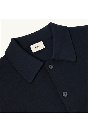 Blue Knitted Viscose Shirt Jacket AUTRY | JAPM026B.