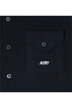 Blue Knitted Viscose Shirt Jacket AUTRY | JAPM026B.