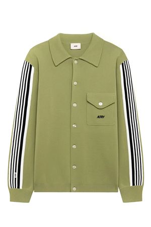 Green Knitted Viscose Shirt Jacket AUTRY | JAPM026Y.