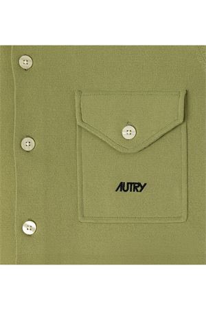 Green Knitted Viscose Shirt Jacket AUTRY | JAPM026Y.