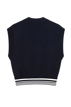 Blue viscose knit top AUTRY | VEPW030B.