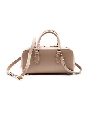 Mini-bauletto rigido in pelle beige AVENUE67 | ALIMA003