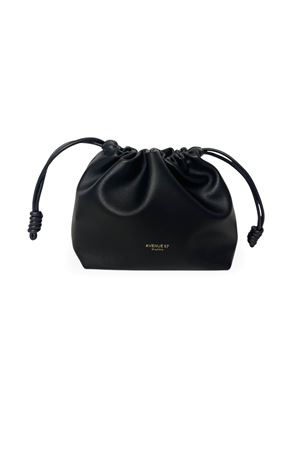 Cynthia clutch bag in soft black leather AVENUE67 | CYNTHIA001
