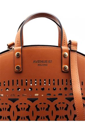 Cesta rigida in pelle laserata marrone AVENUE67 | DINAH009