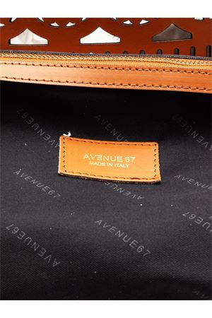 Cesta rigida in pelle laserata marrone AVENUE67 | DINAH009