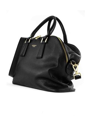 Borsa in pelle morbida martellata nera AVENUE67 | FANDANGOXS001