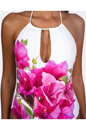 Bouganvillea Bliss Drawstring One-Piece Swimsuit BIKINVILLE | INTEROBOUGANVILLEACOULISSE