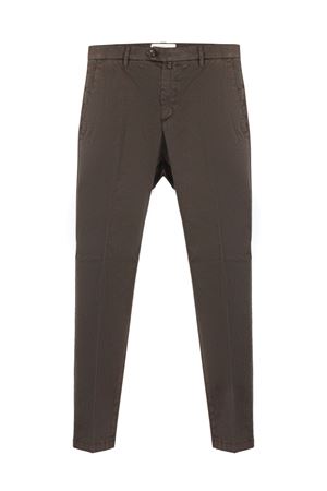 Pantalone in cotone elasticizzato marrone BRIGLIA | BG0430000800046