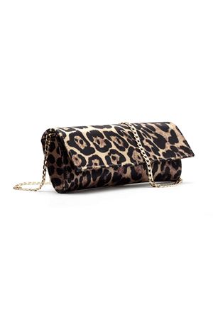 Leopard-print satin clutch CASTAGNA | CLUTCHLEOPARD
