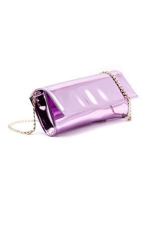 Pink metallic leather clutch CASTAGNA | CLUTCHVERNICEROSA