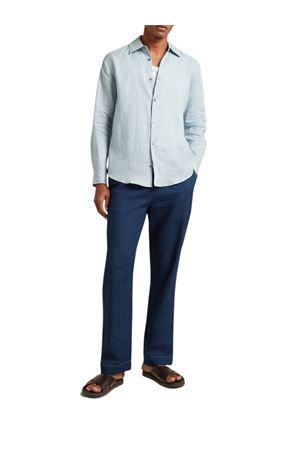 Camicia in lino blu polvere CHÉ | 231220703