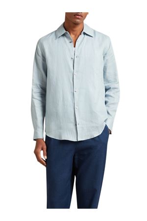 Camicia in lino blu polvere CHÉ | 231220703