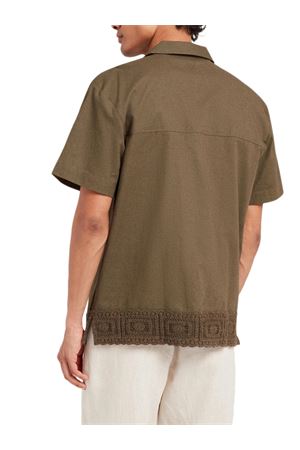 Camicia in misto lino verde CHÉ | 265950302