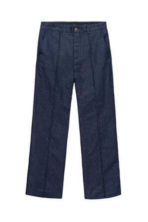 Pantalone in denim-lino blu CHÉ | 268400202