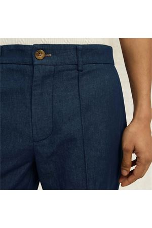 Pantalone in denim-lino blu CHÉ | 268400202