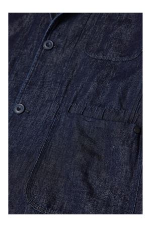 Giacca monopetto in cotone e lino blu scuro CLOSED | C8741816A20DBL